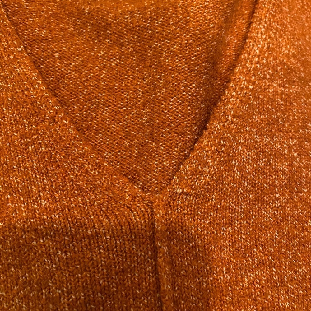 Oversized Tunic Lightweight Sweater Marled Pumpkin Spice Pull Over Casual Chic - Picture 6 of 13